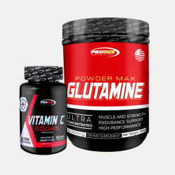 Kit Imunidade: Glutamina 500g + Vitamina C