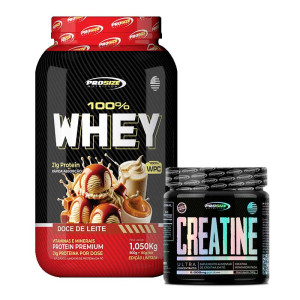Kit 100% Whey Doce de Leite 1.050kg  + Creatina 300g - Pro Size Nutrition